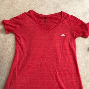 Red Adidas size small tshirt